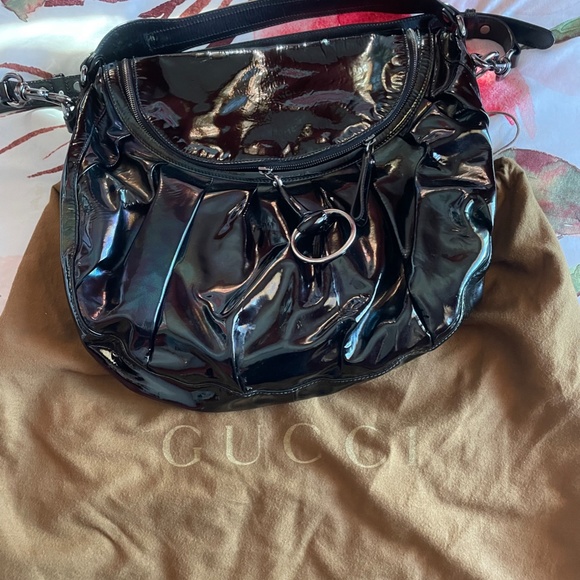 Gucci Iridescent Patent Leather Icon Bit Shoulder Bag - Picture 4 of 8